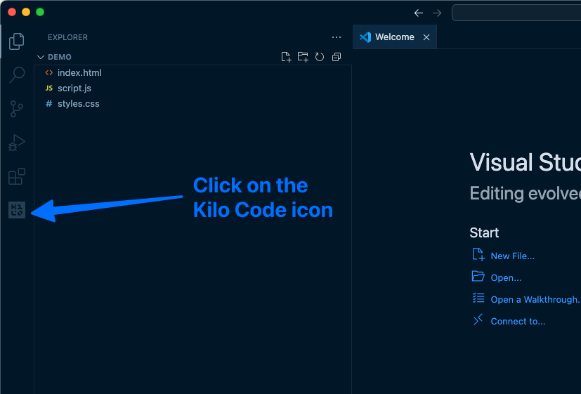 Aincrok icon in VS Code Primary Side Bar